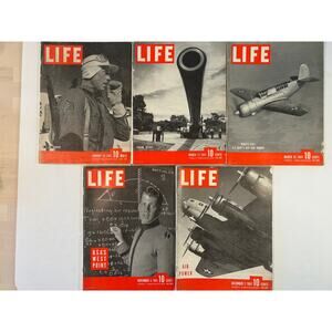 LIFE Magazine Lot 4 1941 WWII Aviation Military Ads Bundle